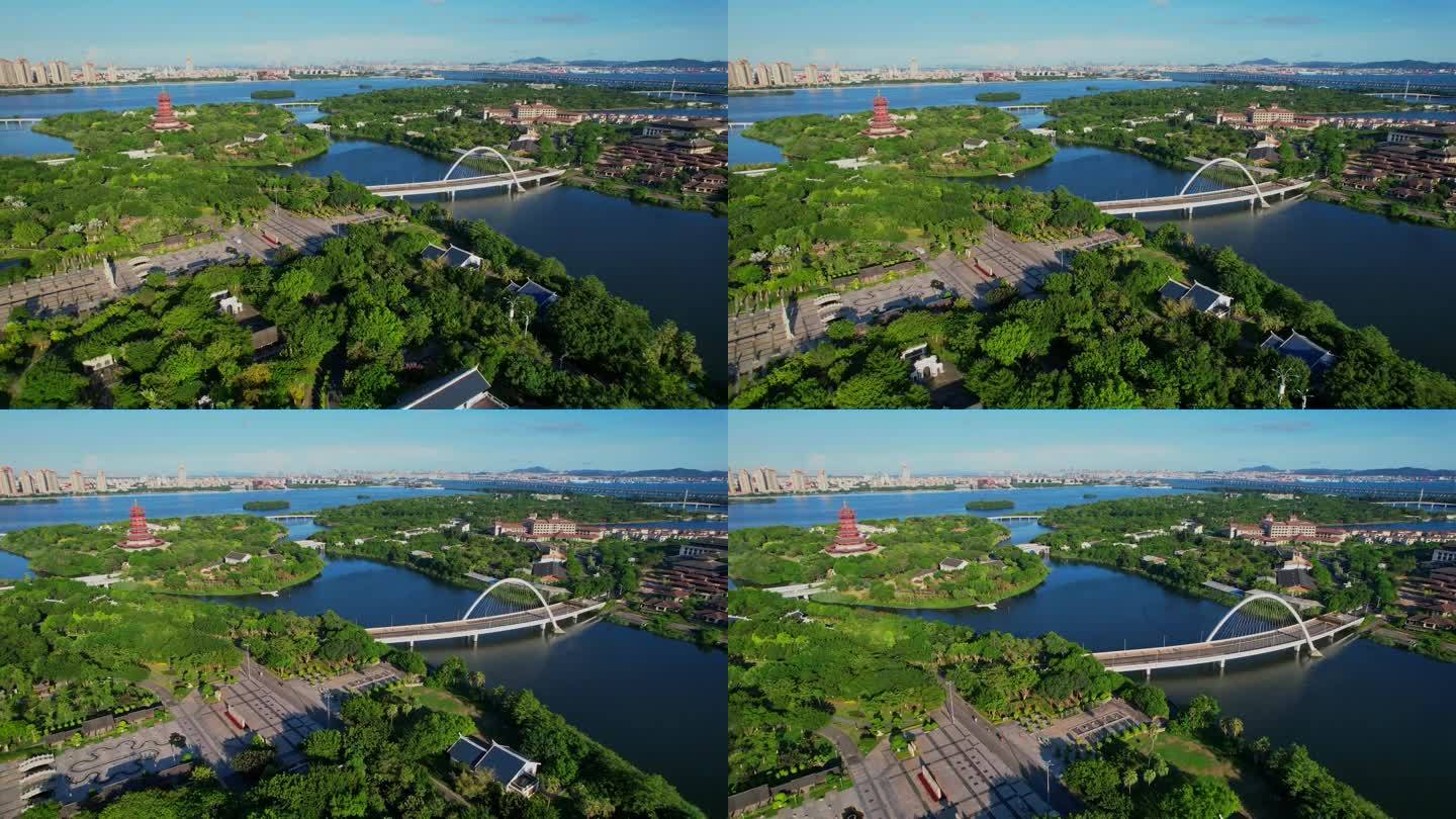 航拍廈門園博苑風光