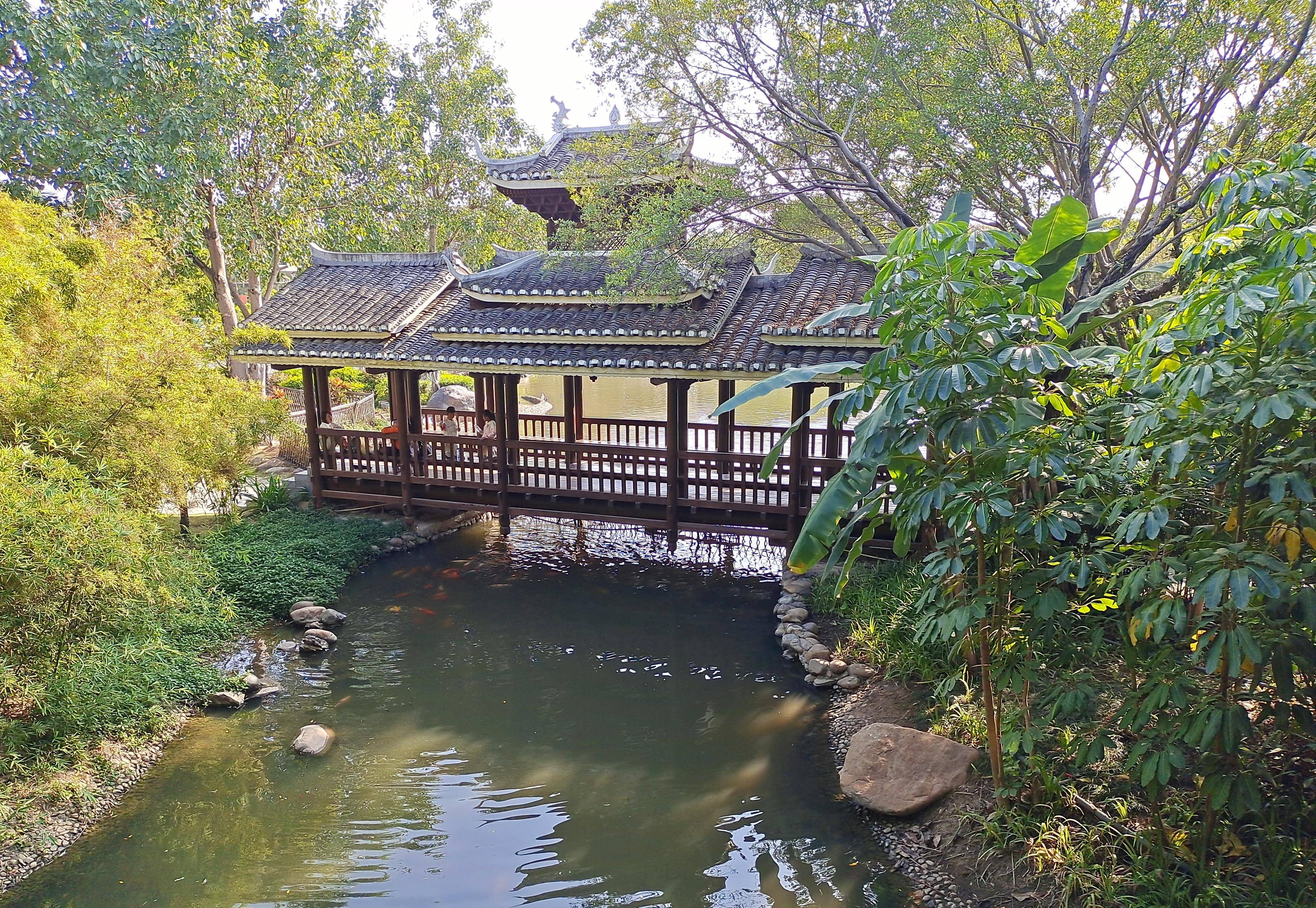 廈門園博苑真美,各地風情的民俗建筑看個夠,還有杏林閣月光環