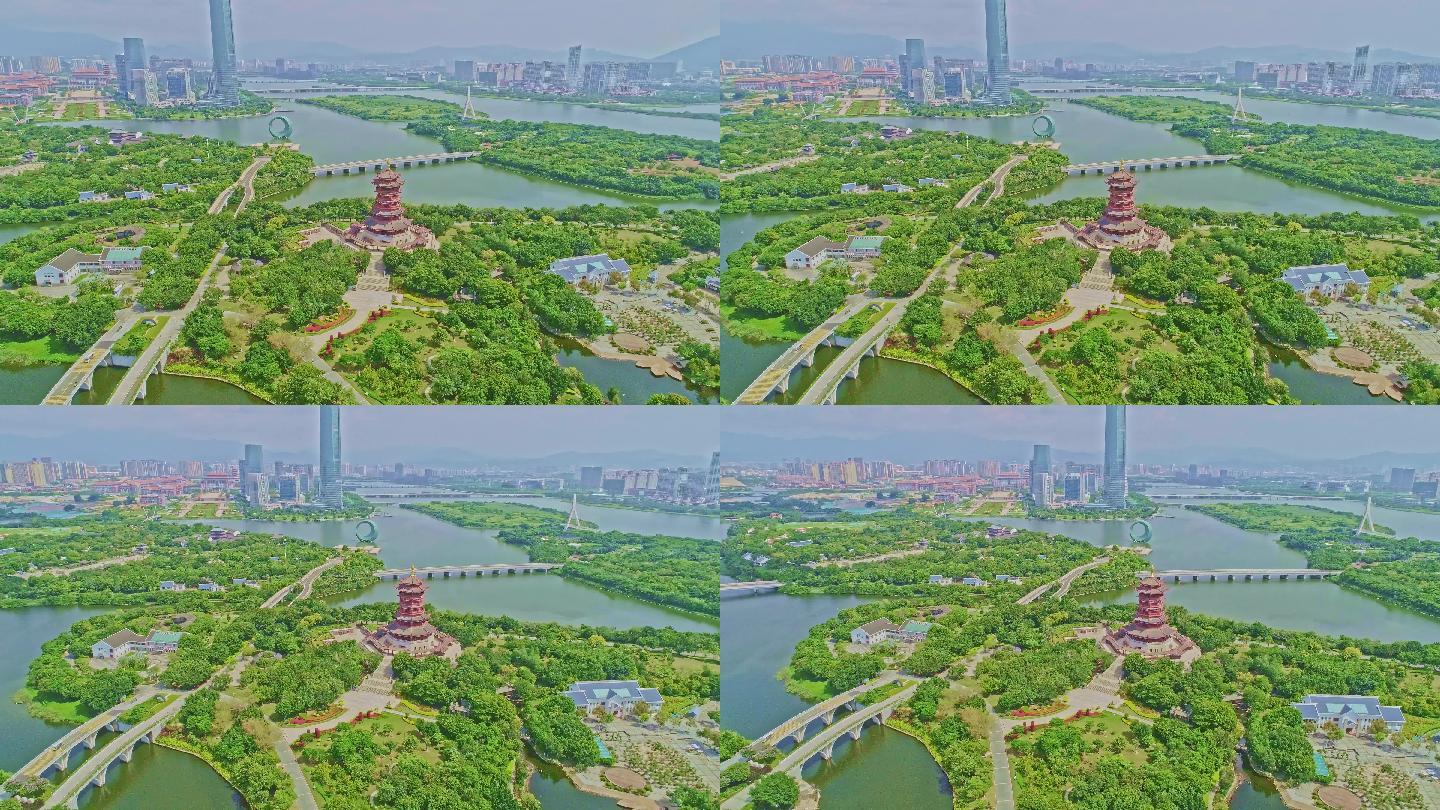 航拍廈門集美園博苑 空中視角下的園林盛宴